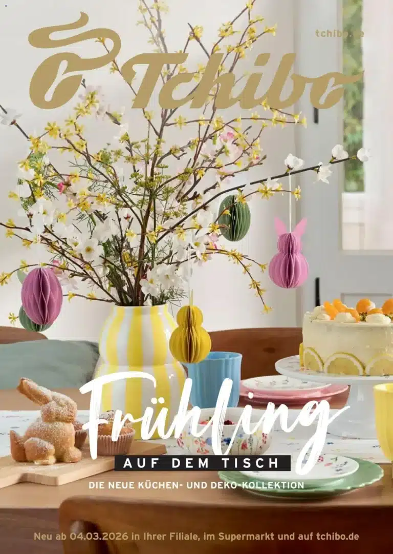 Tchibo prospekt ab 04.04.2026 Frühling auf dem Tisch