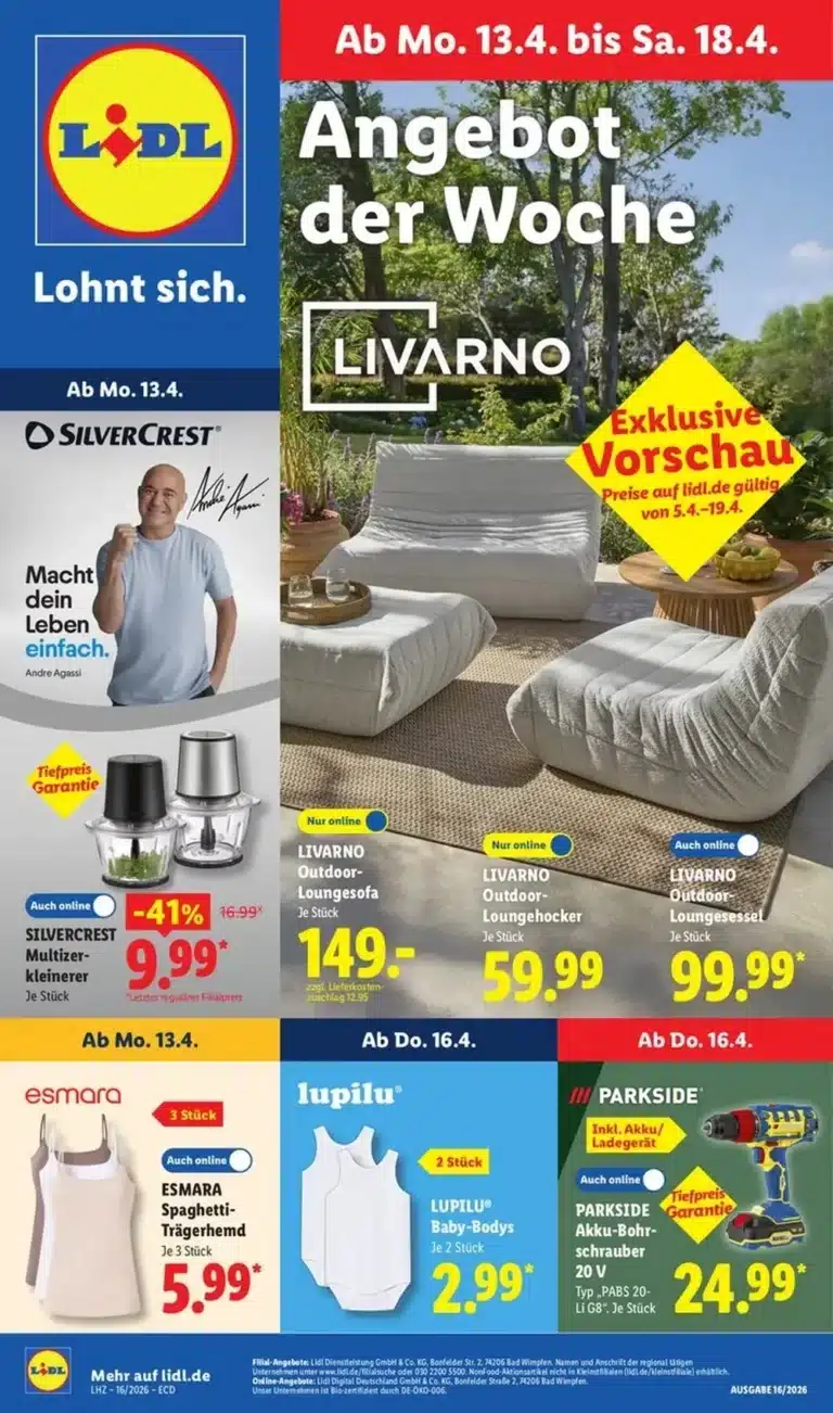 Lidl Prospekt Angebote 13.04.2026 — 18.04.2026