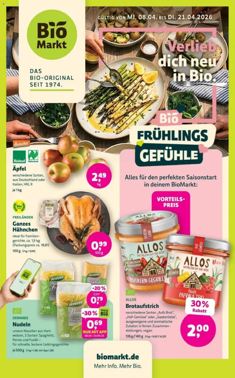 Biomarkt Denns Prospekt 08.04.2026 - 21.04.2026