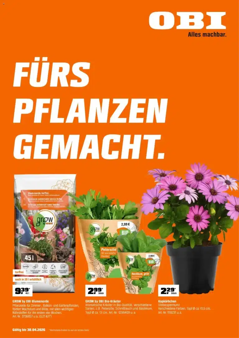 OBI Prospekt 01.04.2026 - 30.04.2026