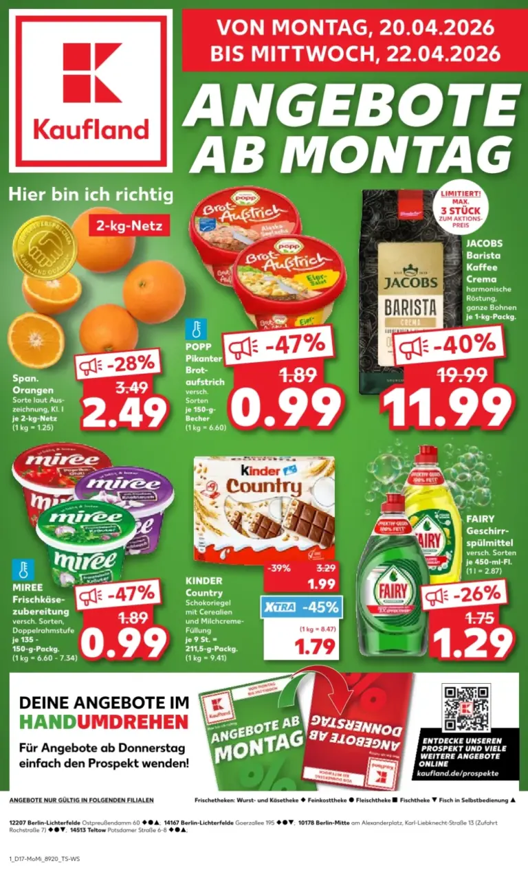 Kaufland Prospekt 20.04.2026 - 22.04.2026