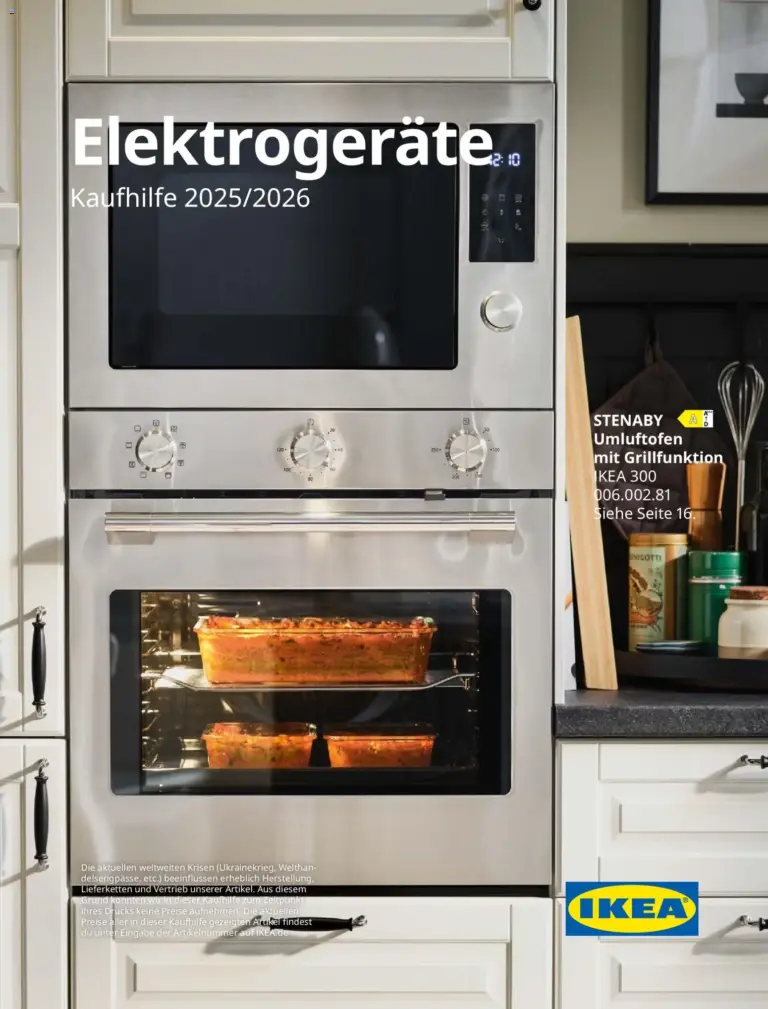 Ikea Elektrogeräte ab 02.01.2026