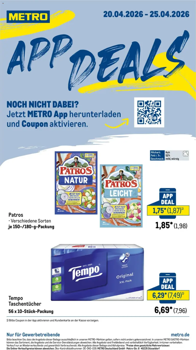 Metro App Deals ab 20.04.2026
