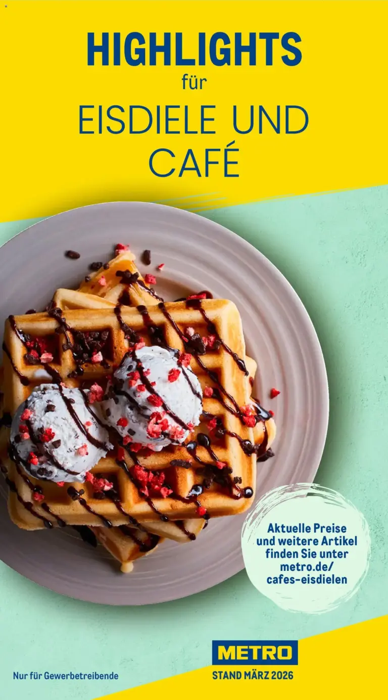 Metro Highlights Eisdiele und Café ab 09.03.2026