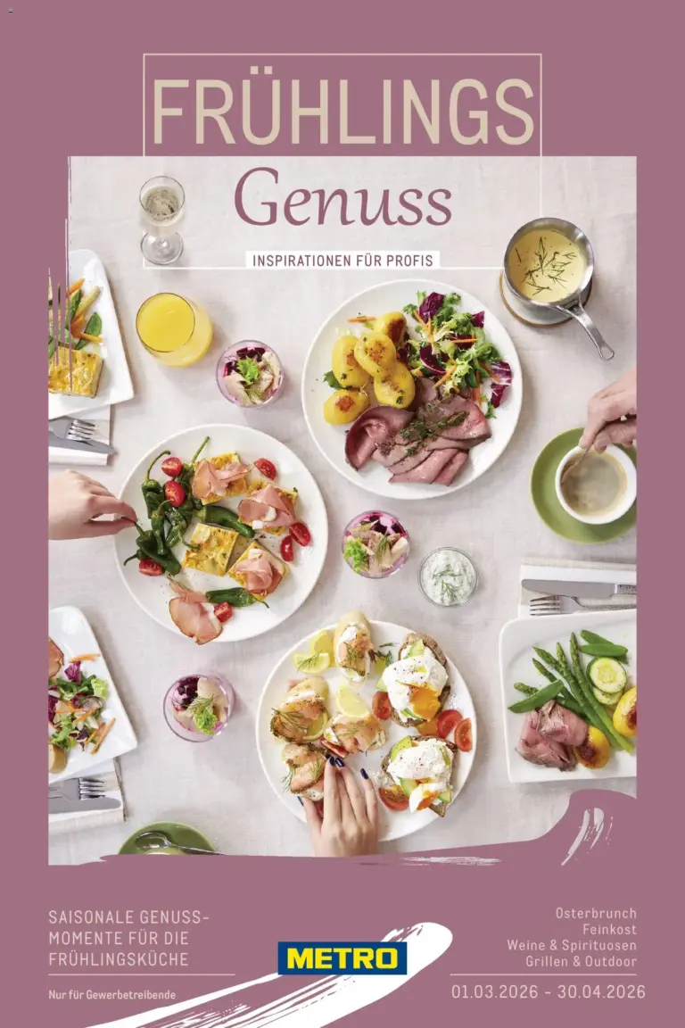 Metro Saisonkatalog Frühlings-Genuss ab 01.03.2026