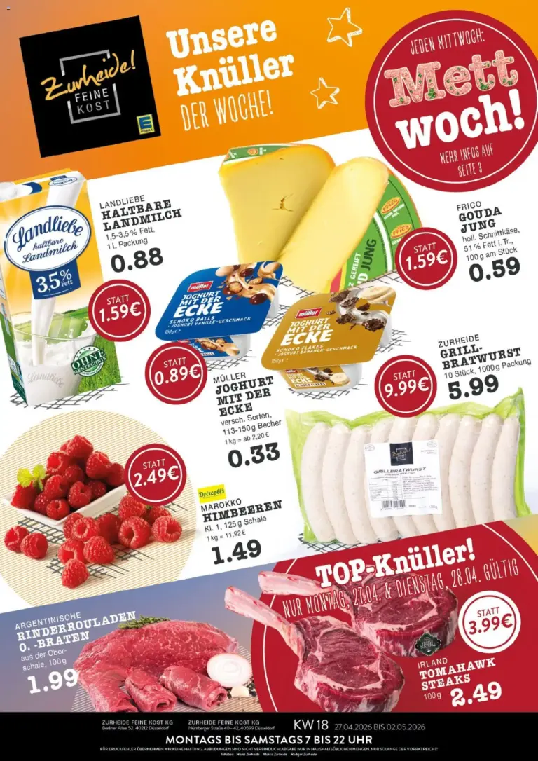 Edeka Zurheide Prospekt ab 27.04.2026