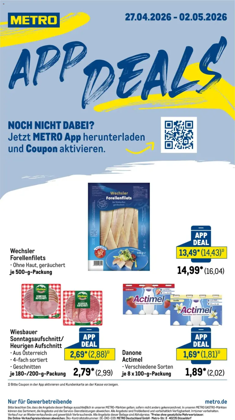 Metro App Deals ab 27.04.2026