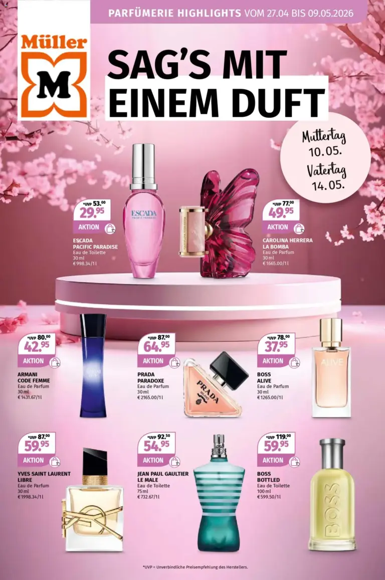 Müller Parfümerie-Highlights ab 27.04.2026