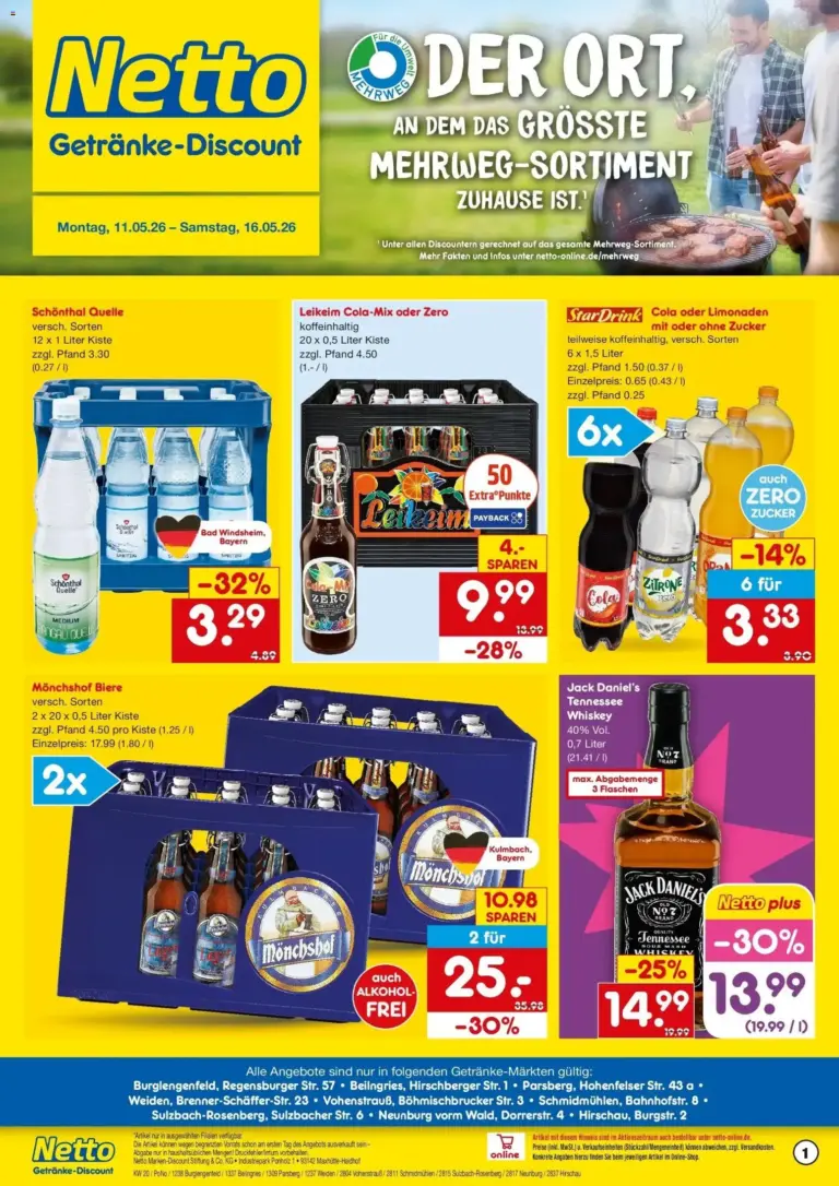 Netto Marken-Discount Prospekt Schmidmühlen ab 10.05.2026