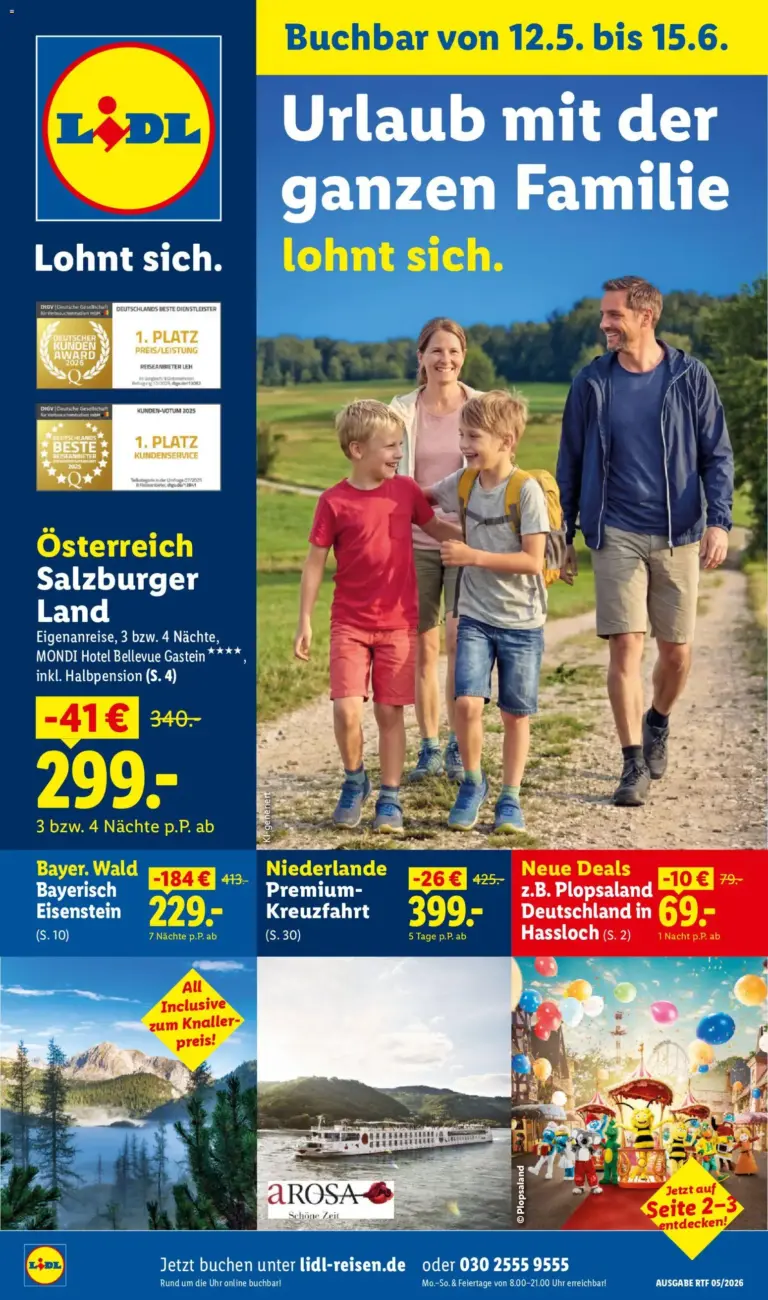 Lidl Reisen Reise-Highlights ab 12.05.2026