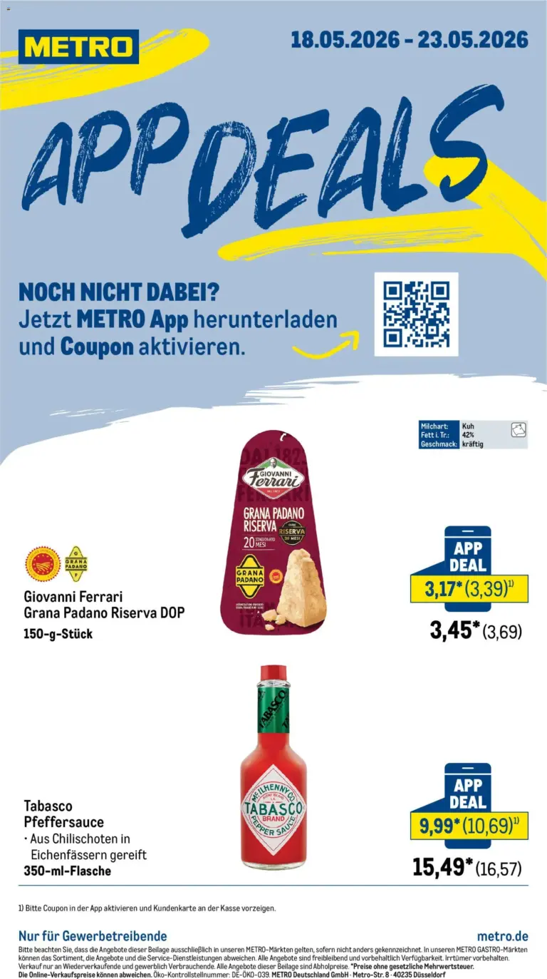 Metro App Deals ab 18.05.2026
