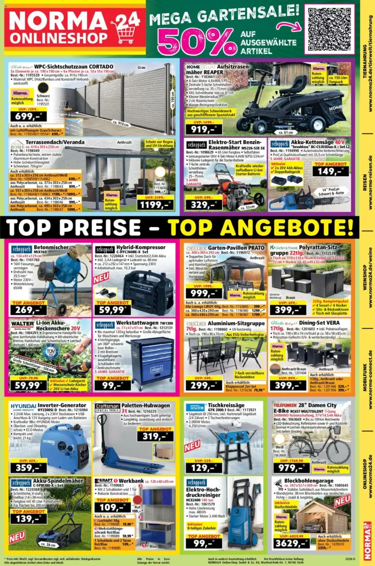 Norma Onlineshop ab 01.06.2026