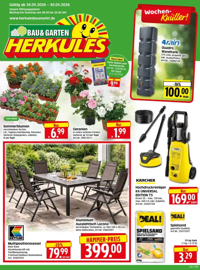 HERKULES Bau & Garten ab 26.05.2026