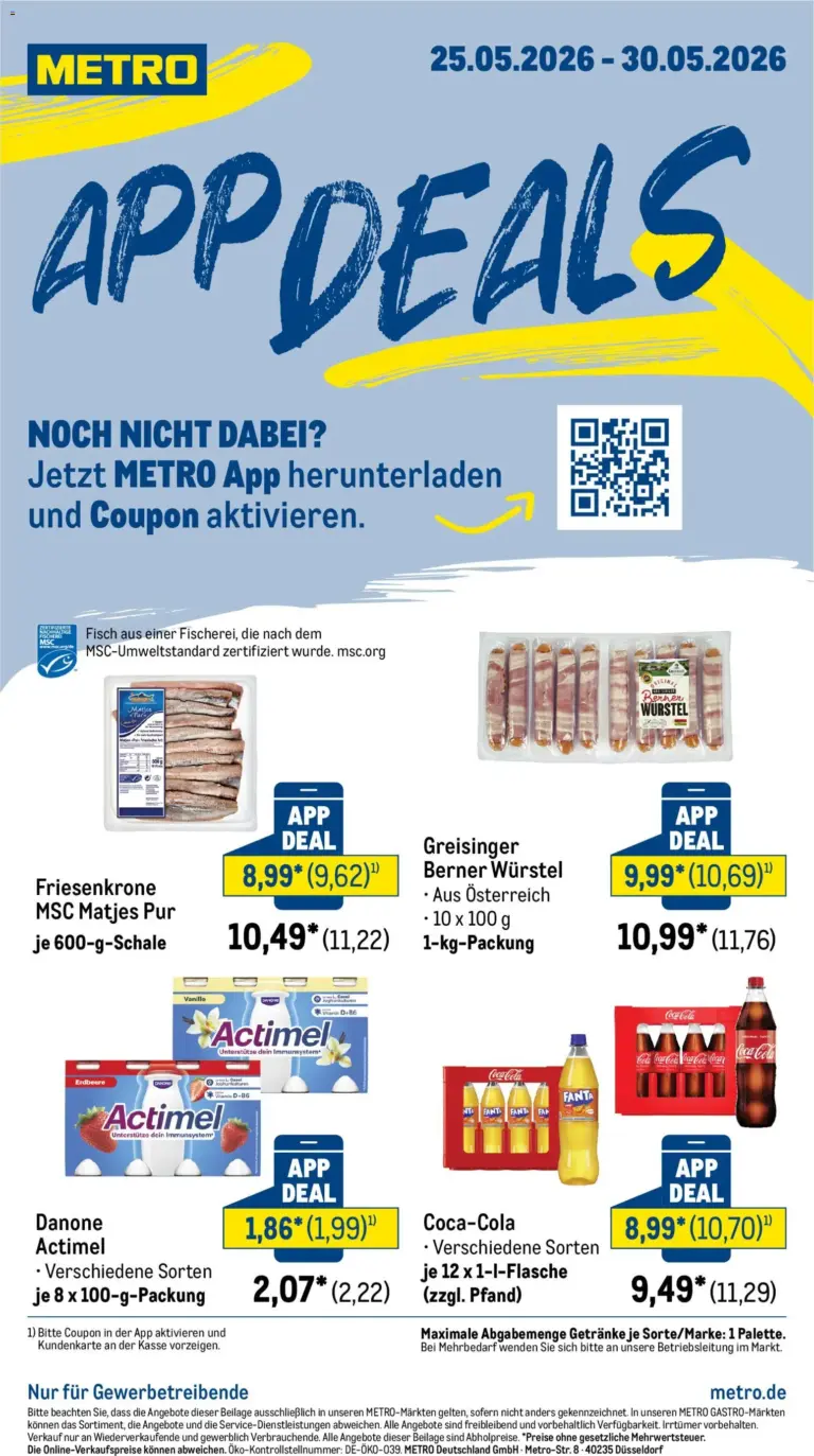 Metro Metro App Deals ab 25.05.2026