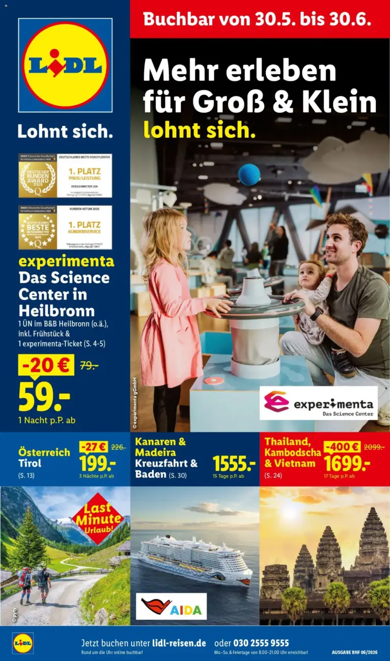Lidl Reisen Prospekt ab 30.05.2026