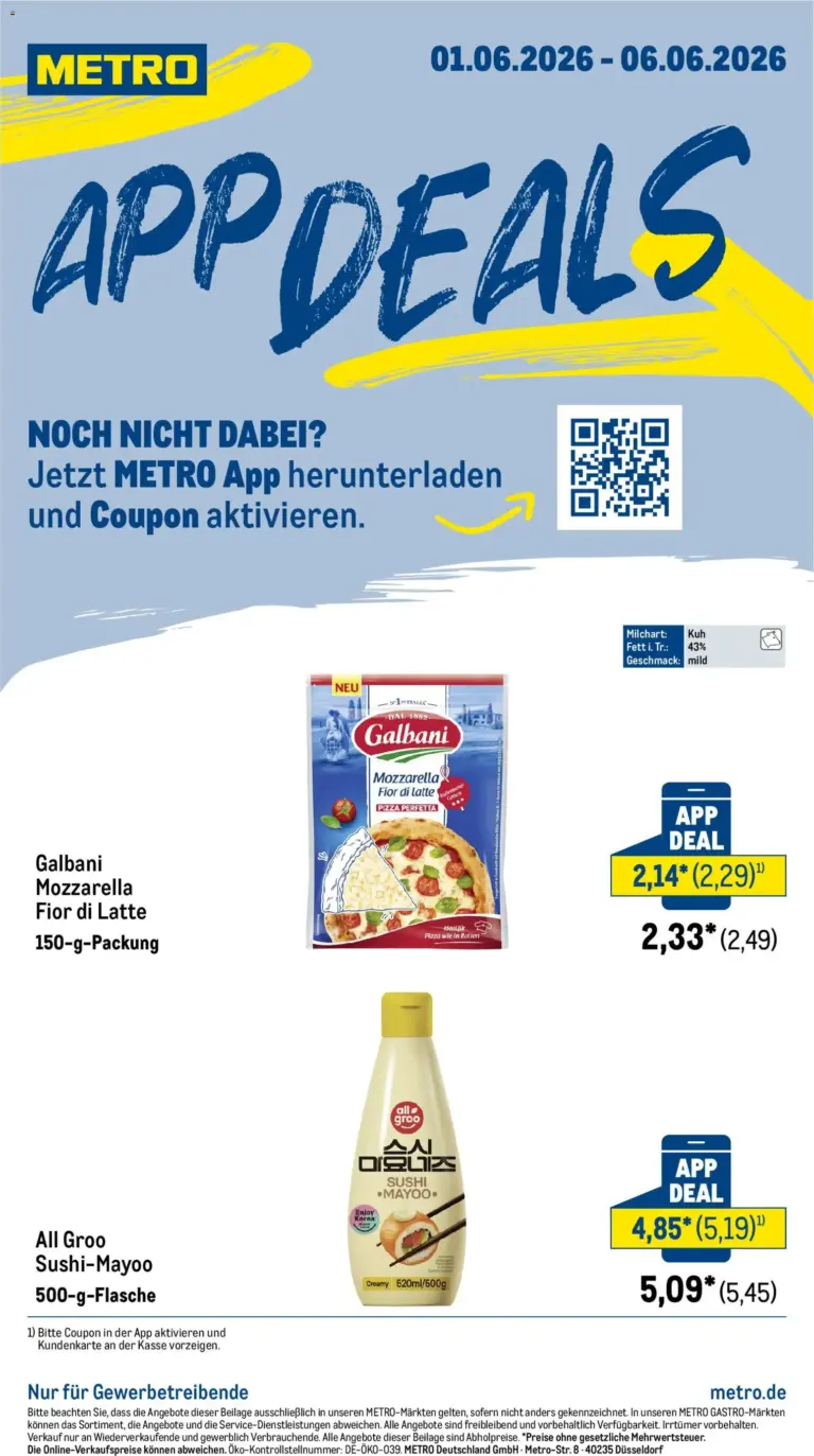Metro App Deals ab 01.06.2026