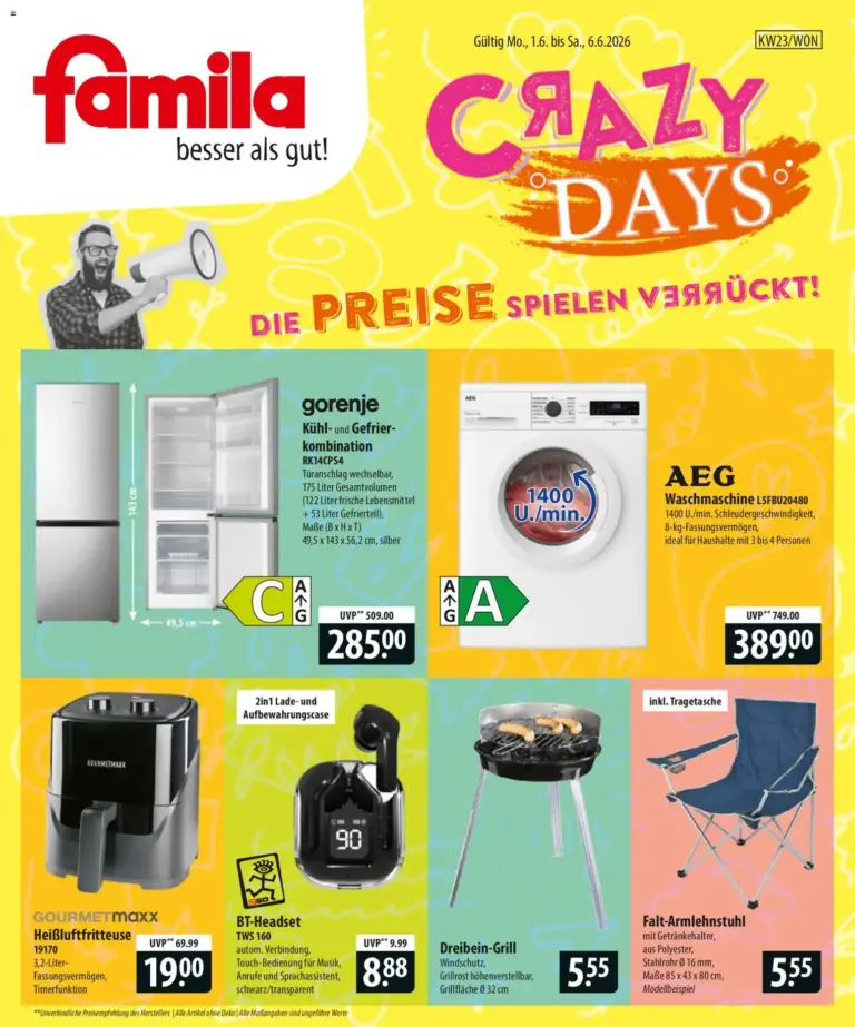 Famila Crazy Days ab 01.06.2026