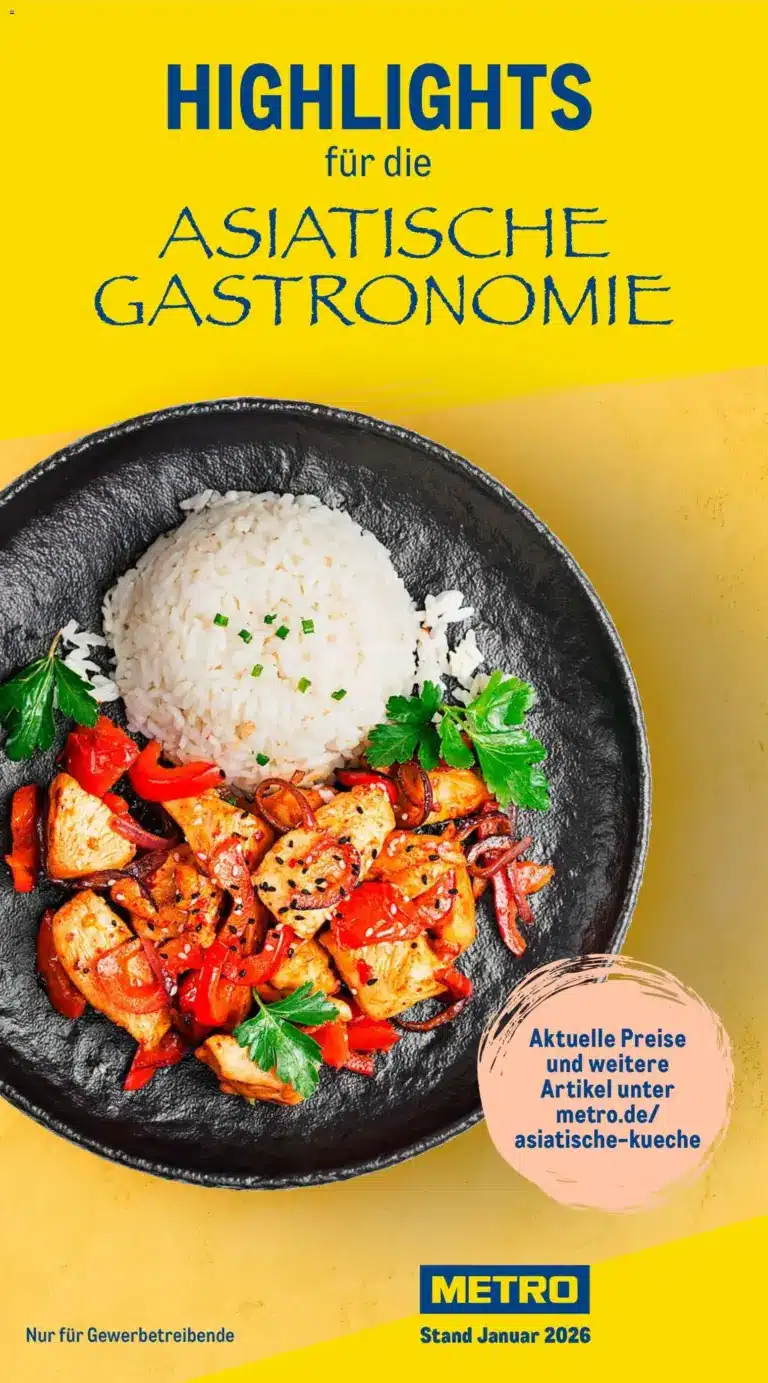 Metro Highlights Asiatische Gastronomie ab 01.01.2026