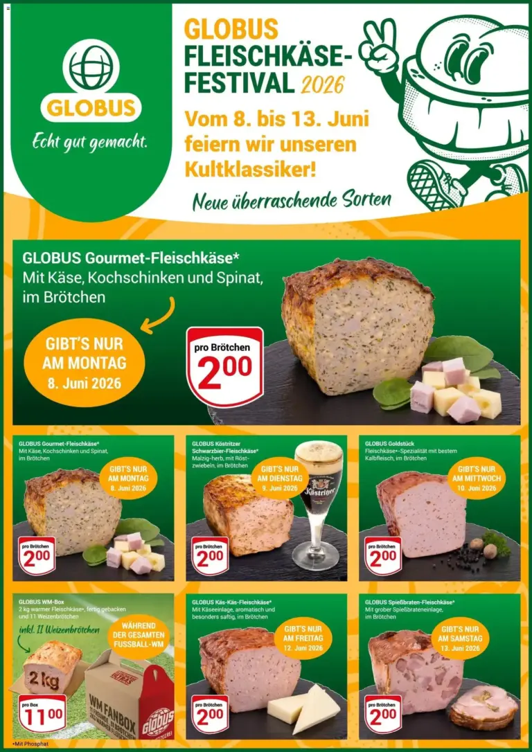 Globus Fleischkäse-Festival 2026 ab 08.06.2026