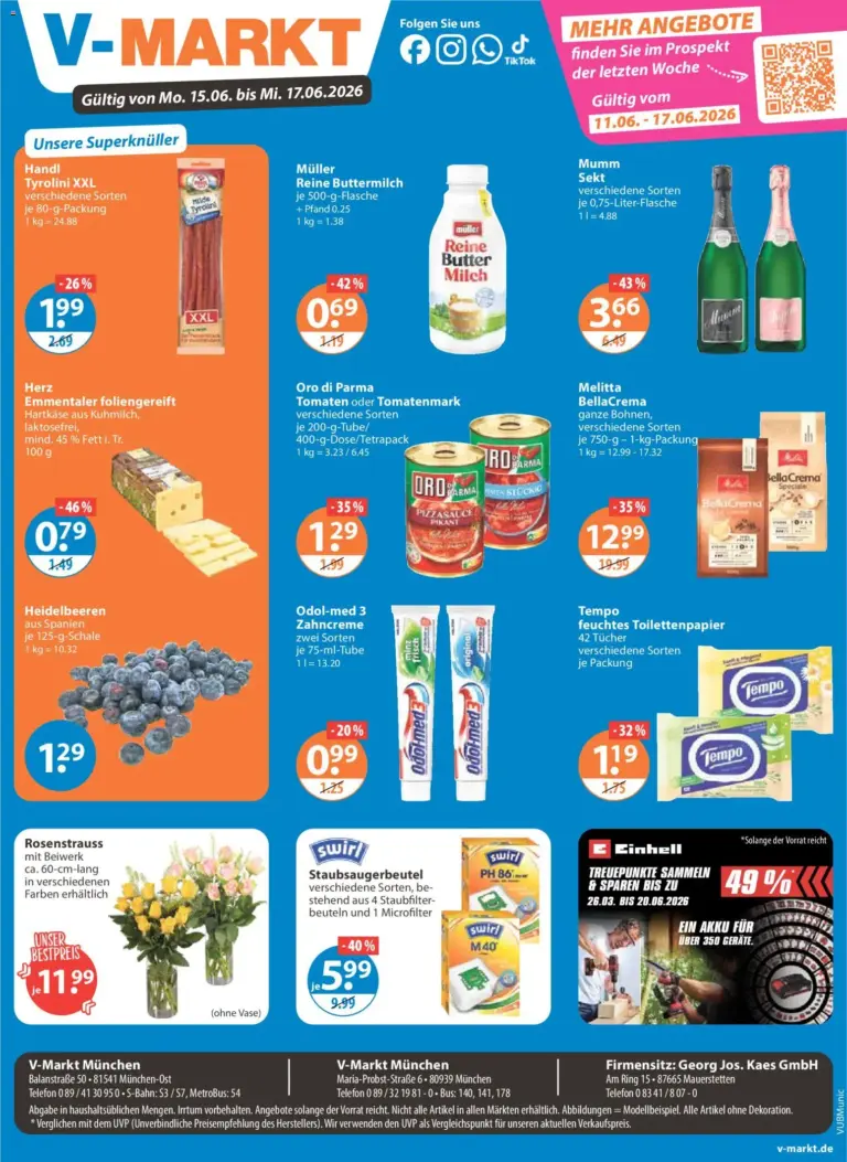 V-Markt München ab Montag ab 15.06.2026