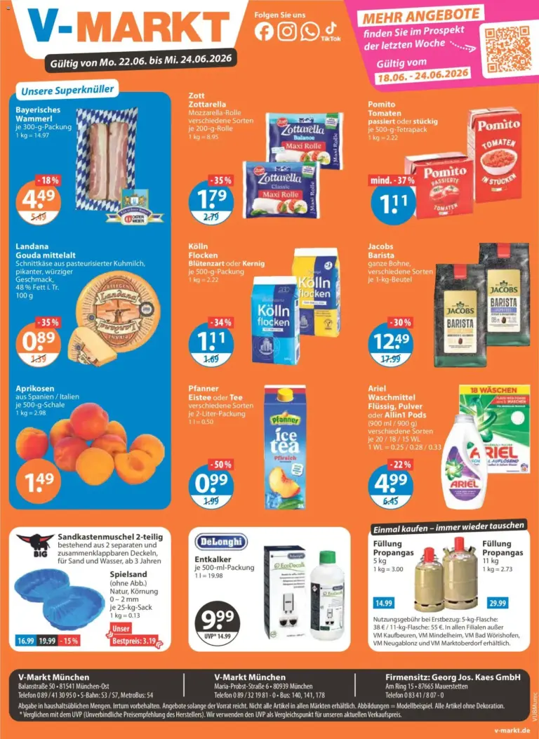 V-Markt München ab Montag ab 22.06.2026