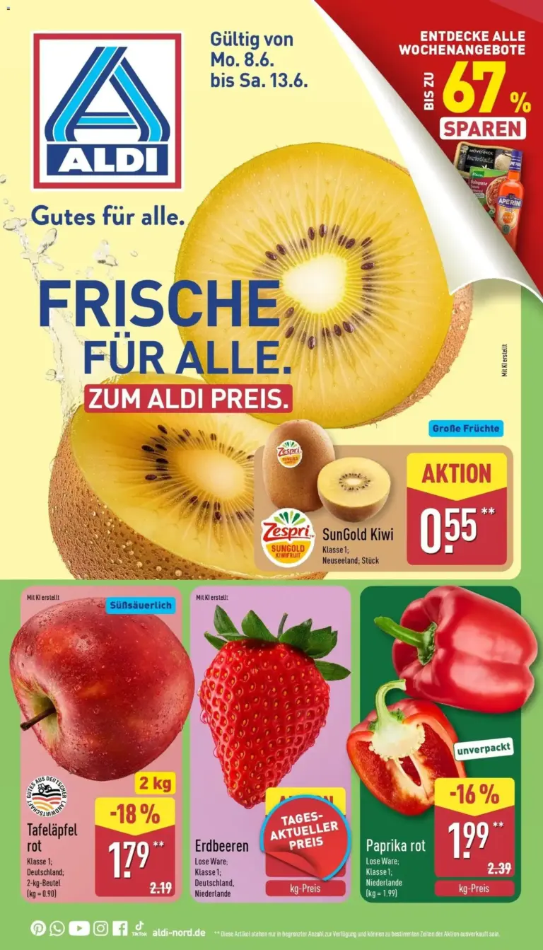 Aldi - ALDI Nord: Wochenangebote ab 08.06.2026