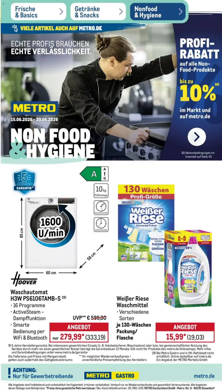 Metro Non Food & Hygiene ab 15.06.2026