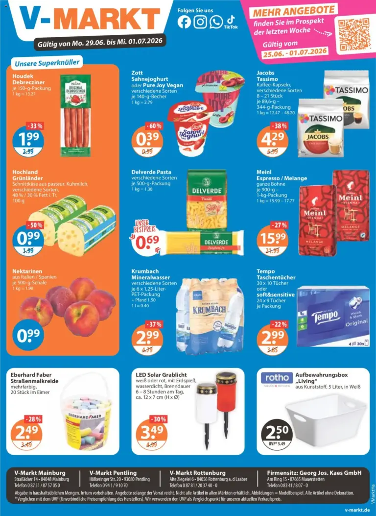 V-Markt ab Montag ab 29.06.2026