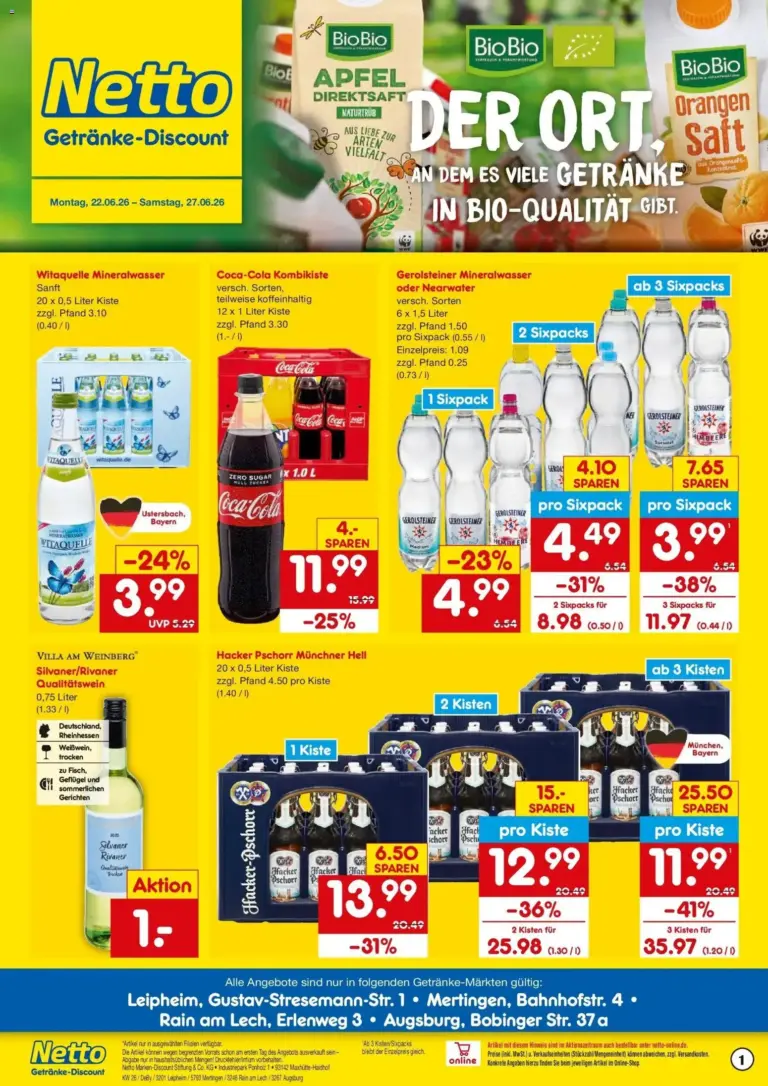 Netto Marken-Discount Prospekt Augsburg-Inningen ab 22.06.2026