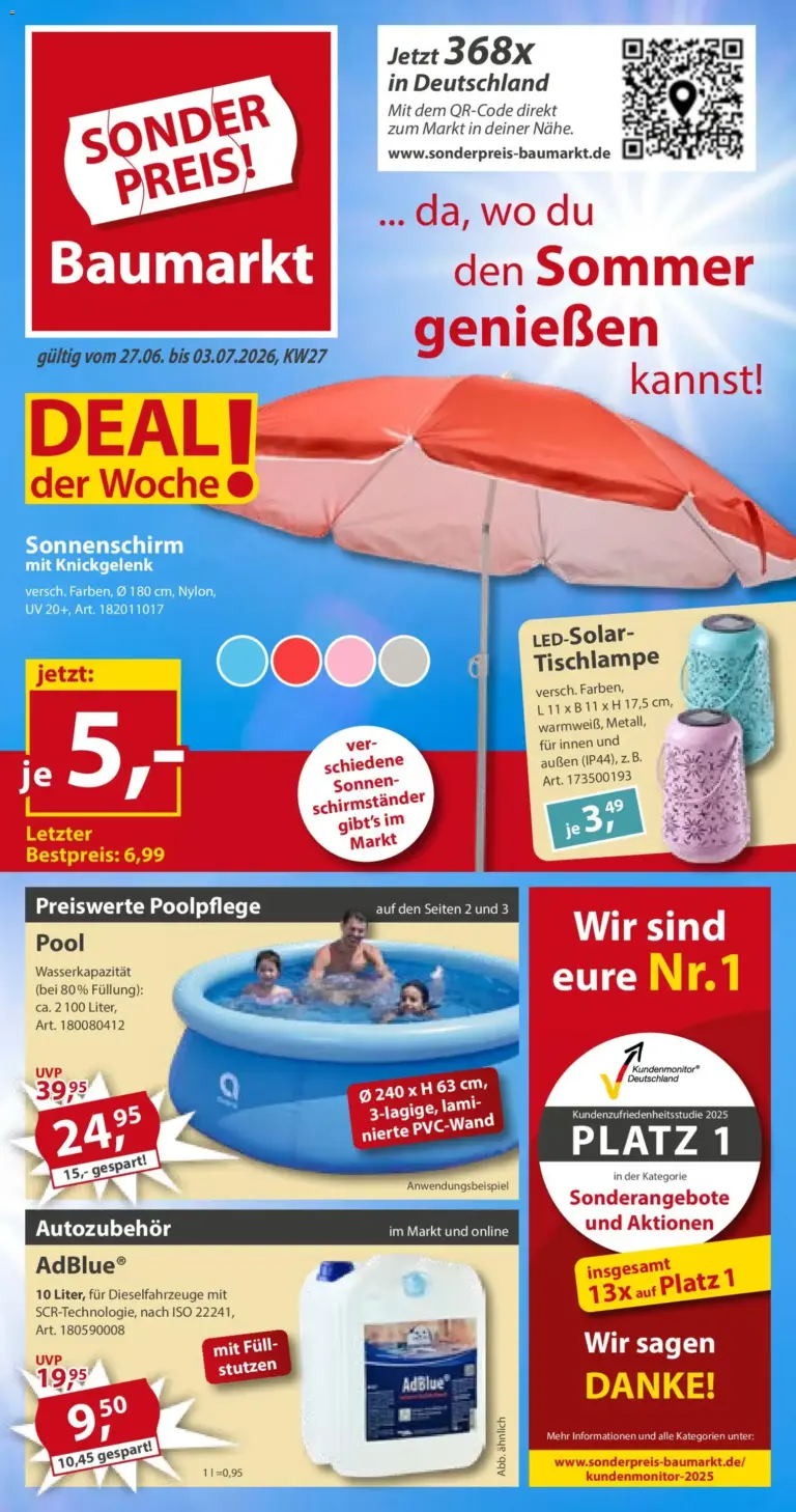 Sonderpreis Baumarkt Prospekt ab 27.06.2026