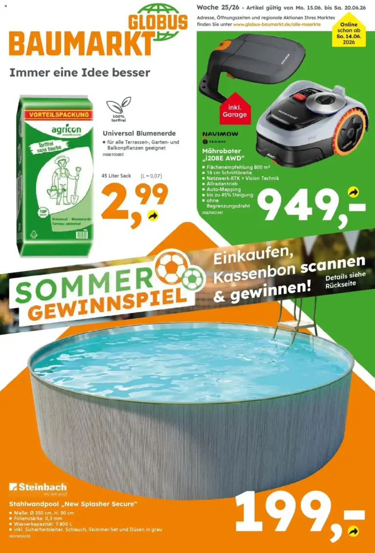 Globus Baumarkt Prospekt Forchheim ab 14.06.2026