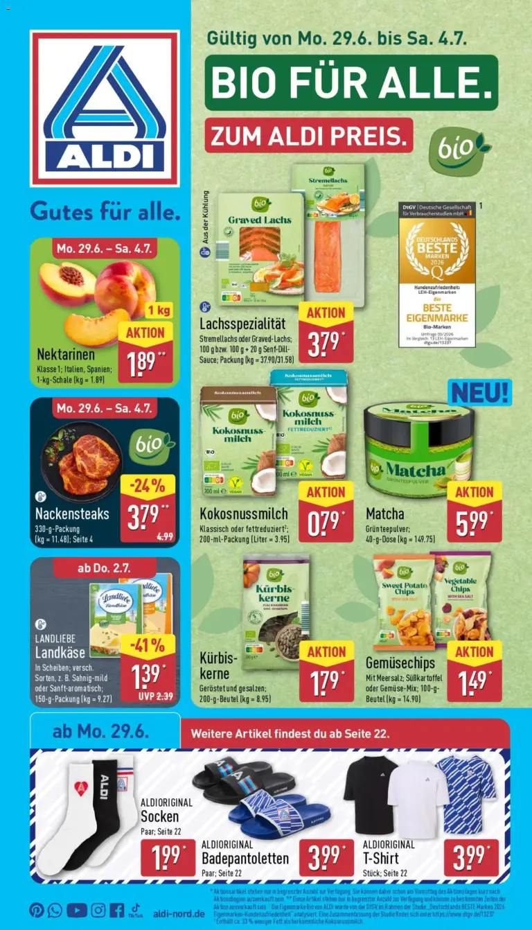 Aldi Prospekt ab 29.06.2026