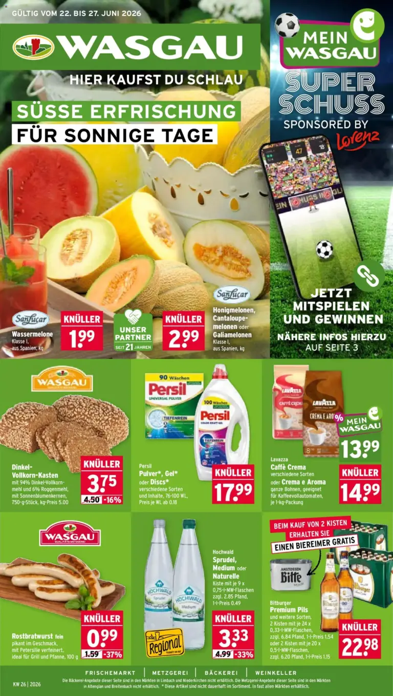 Wasgau Prospekt ab 22.06.2026