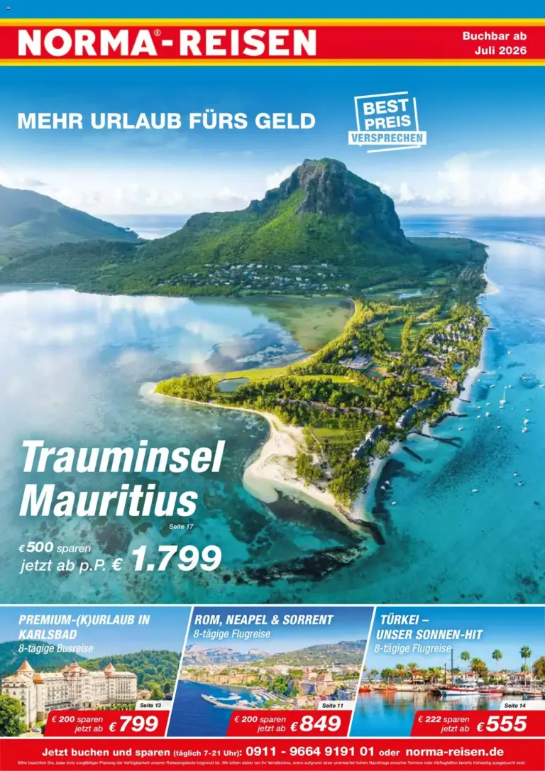 Norma Reisen ab 01.07.2026
