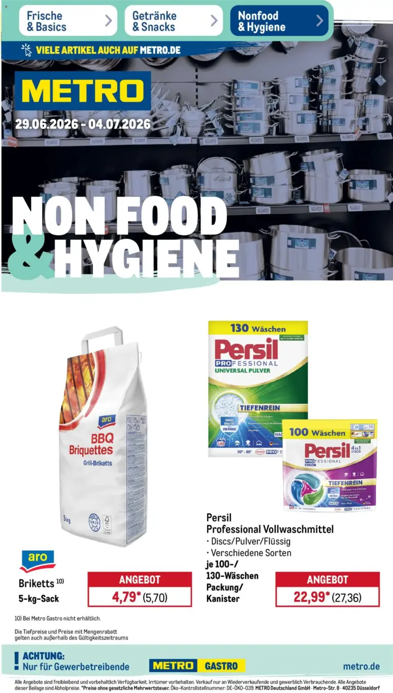 Metro Non Food & Hygiene ab 29.06.2026