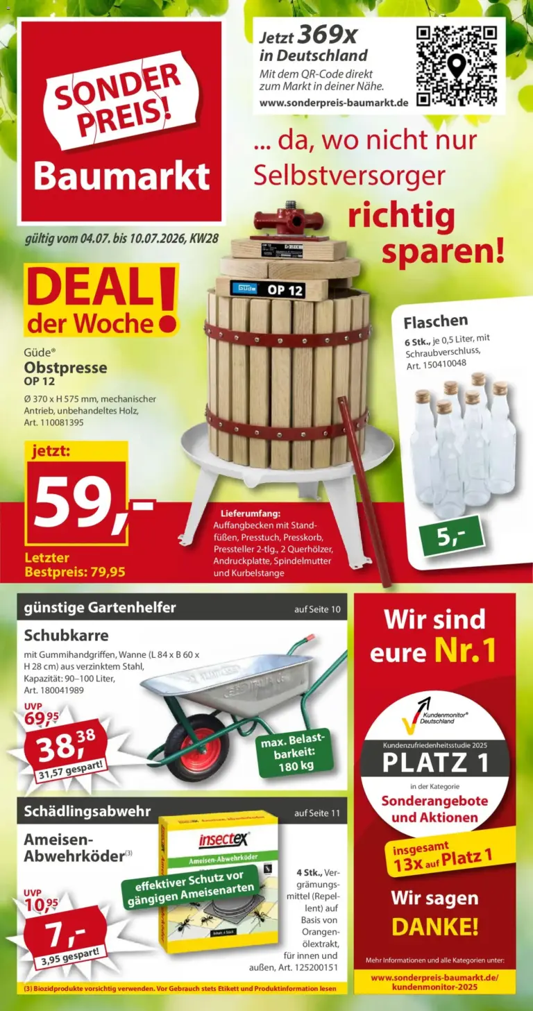 Sonderpreis Baumarkt Prospekt ab 04.07.2026