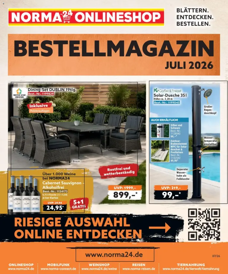 Norma Bestellmagazin Juli 2026 ab 01.07.2026