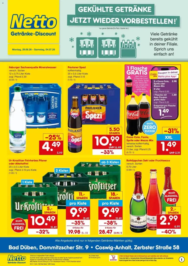 Netto Marken-Discount Prospekt Coswig-Anhalt ab 29.06.2026