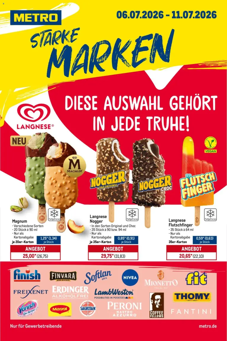Metro Starke Marken ab 06.07.2026