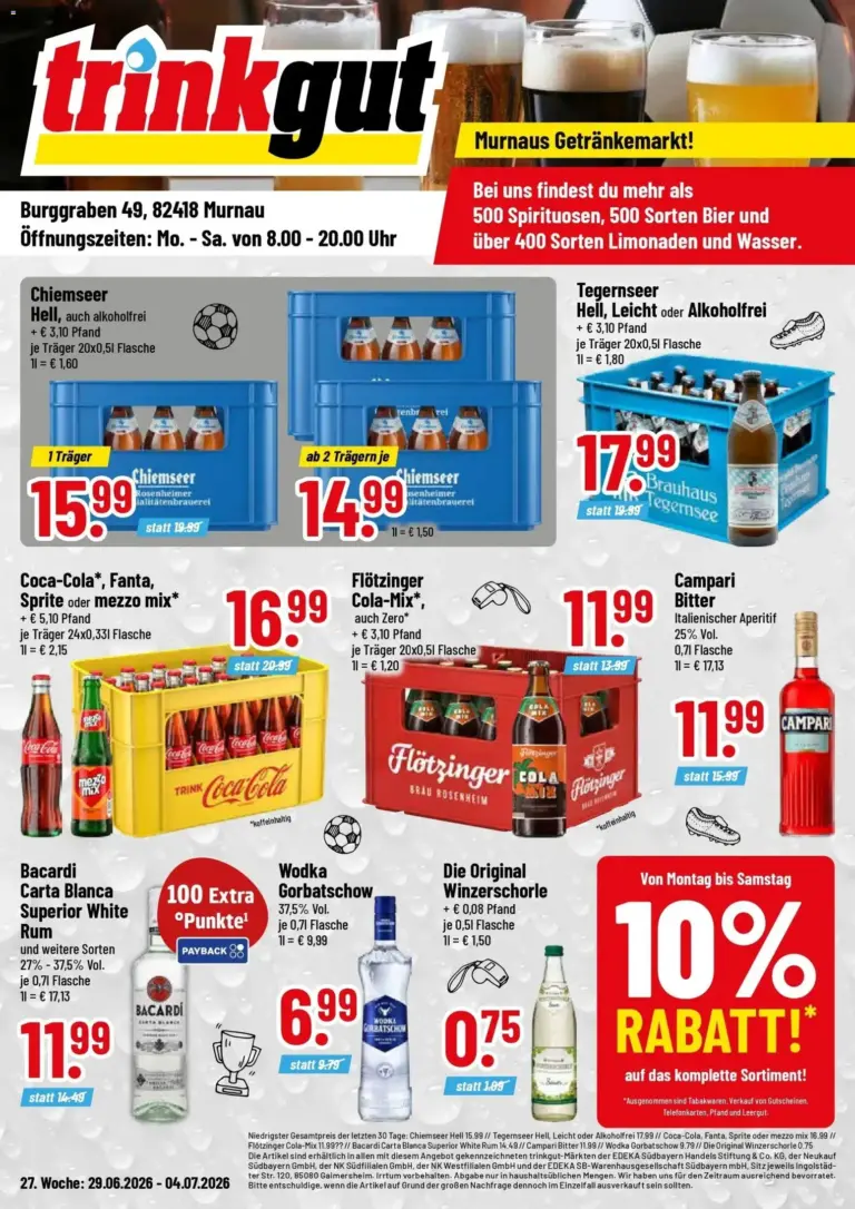 Trinkgut - trinkgut: Wochenangebote ab 28.06.2026
