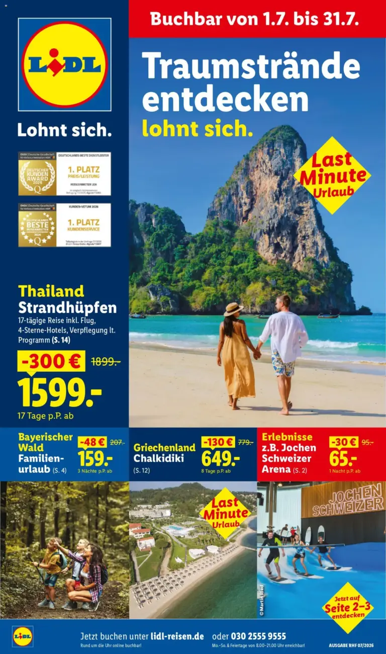 Lidl Reisen Prospekt ab 01.07.2026