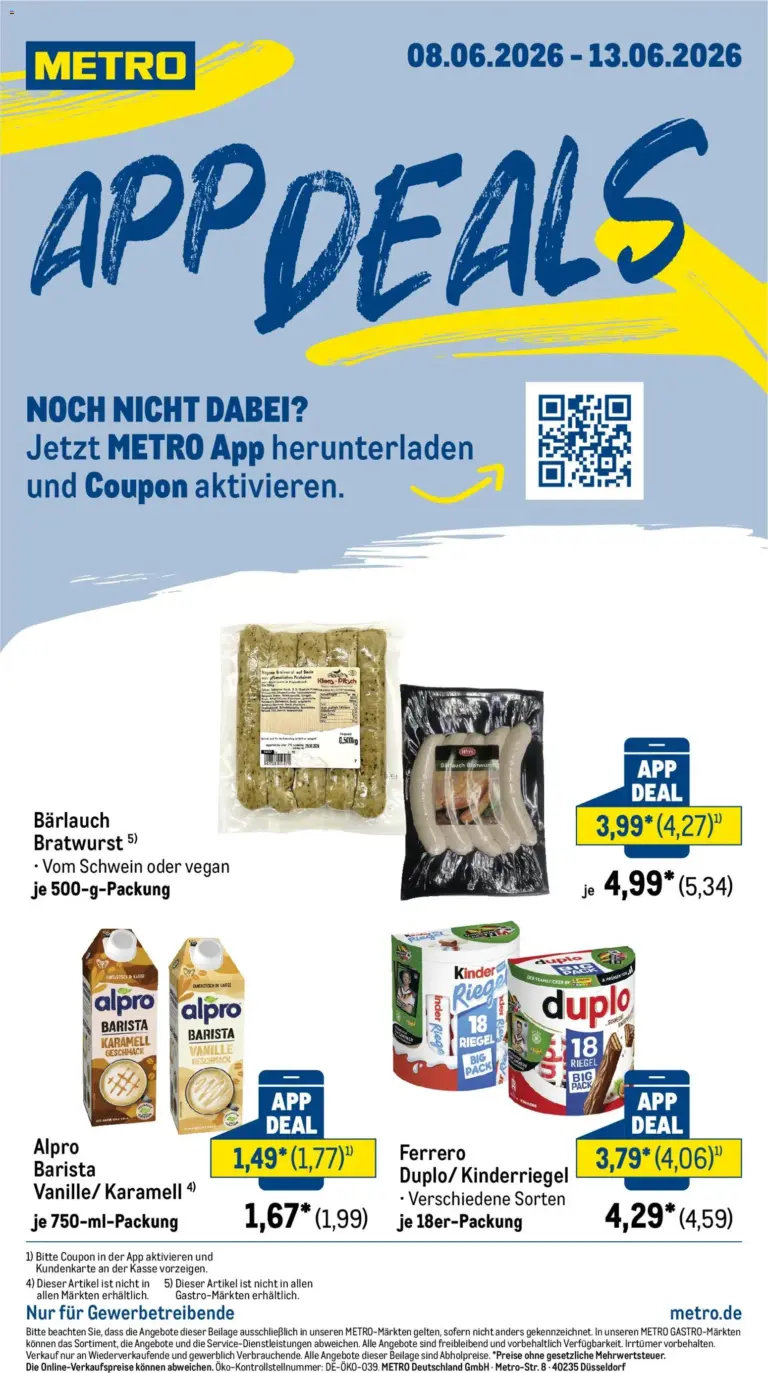 Metro App Deals ab 08.06.2026