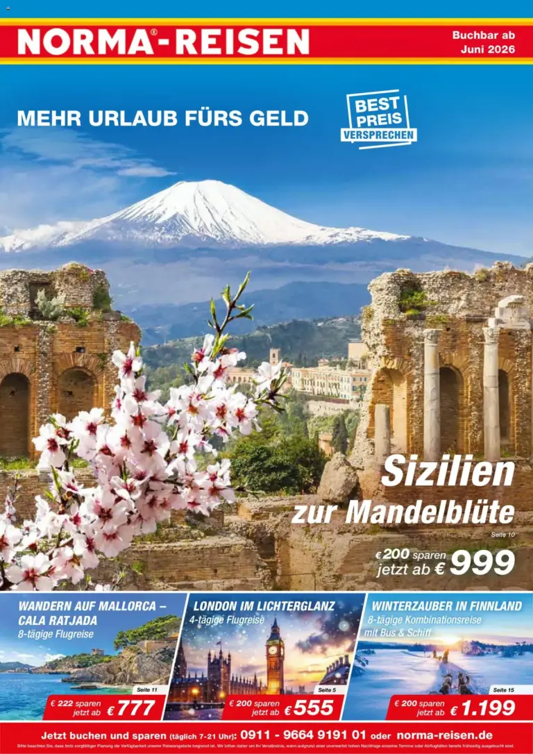 Norma Reisen ab 01.06.2026