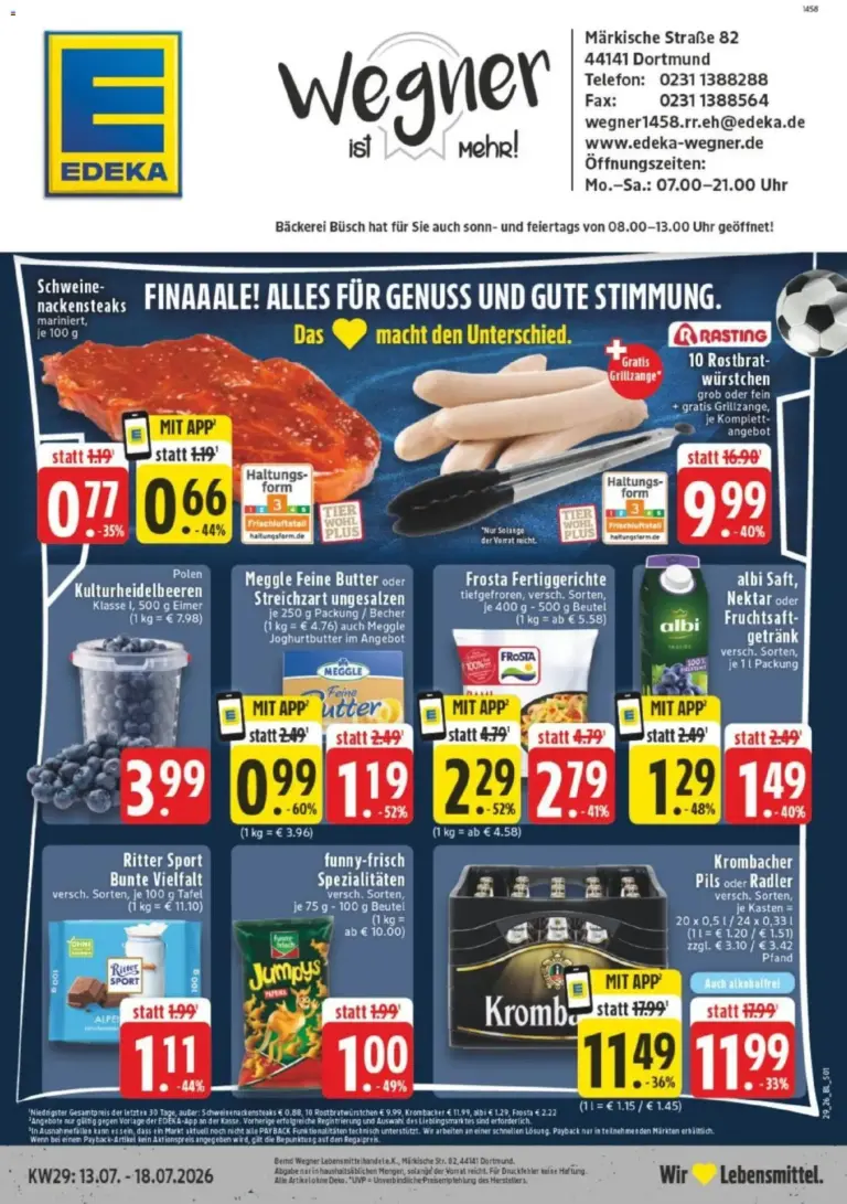 Edeka Prospekt Wegner ab 13.07.2026