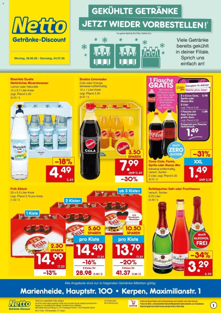 Netto Marken-Discount Prospekt Kerpen ab 29.06.2026