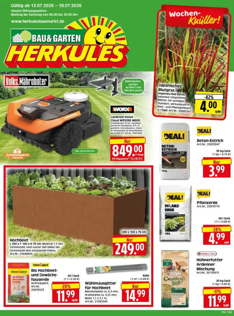 HERKULES Bau & Garten ab 13.07.2026