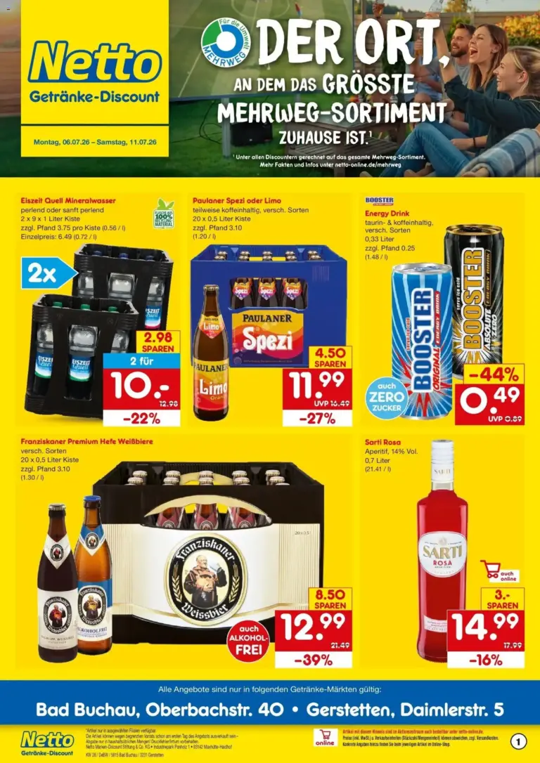 Netto Marken-Discount - Netto: Getränkeangebote ab 05.07.2026