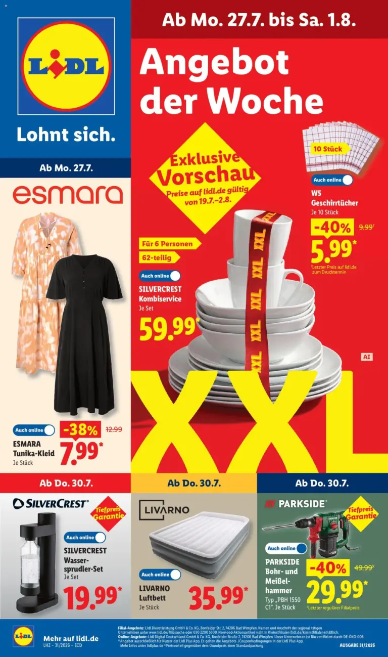 Lidl Angebot der ab 27.07.2026