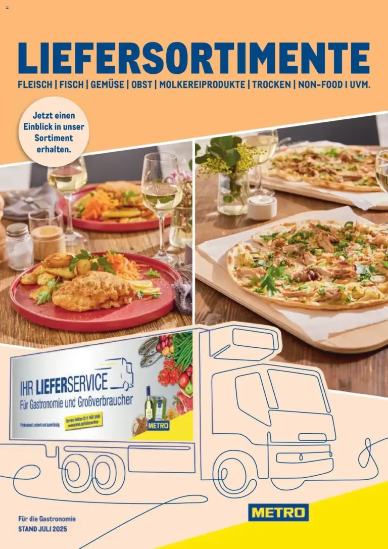 Metro - Sortimentskatalog Lieferservice ab 31.07.2025