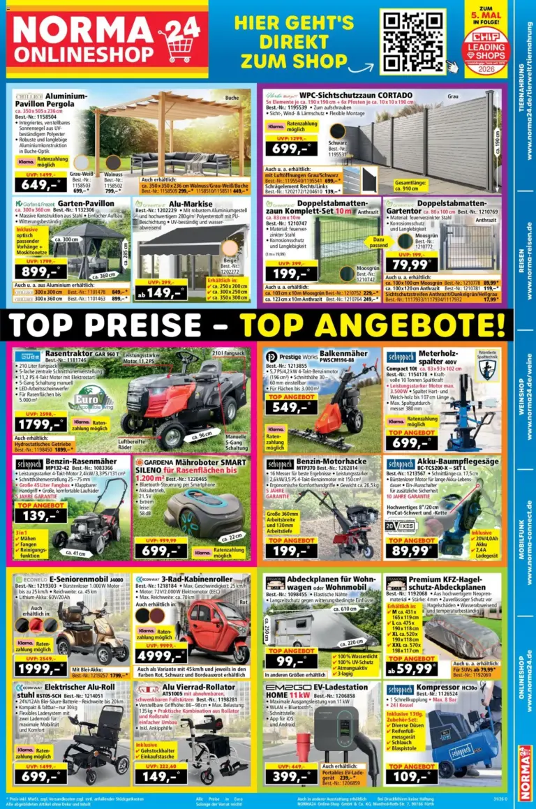 Norma Onlineshop ab 27.07.2026